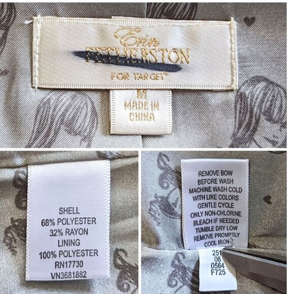 NWOT Vtg Y2K ERIN FETHERSTON for Target Black Brocade Coquette Crop Blazer SzM - Picture 3 of 9